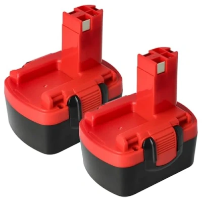 Image de vhbw 2X Batterie Compatible avec Bosch PSR 140, 14.4/N, 14.4VE 2(/B), 14.4, 14.4 2 Outil électrique (1500 mAh, NiMH, 14,4 V)