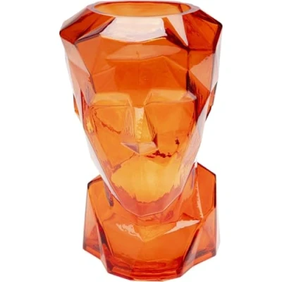 Image de Kare Design Vase Prisma Visage Orange 30cm