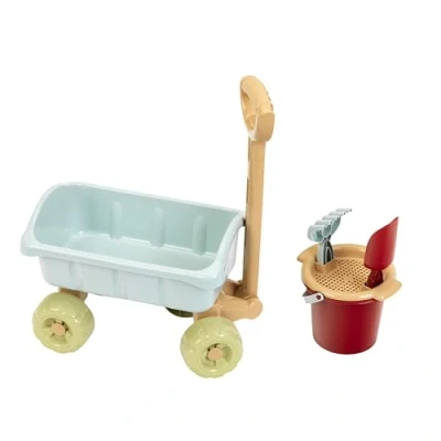 Image de Theo Klein Seau Garni Solide Chariot bac à Sable Plastique recyclé Jouet pour Enfants partir de 18 Mois, 7687, Multicolore