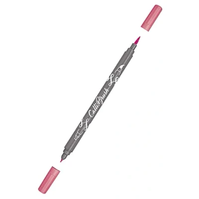Image de Online 19069/6 Calli. Brush, double Tip Pen avec côté calligraphie et pointe pinceau,Pink