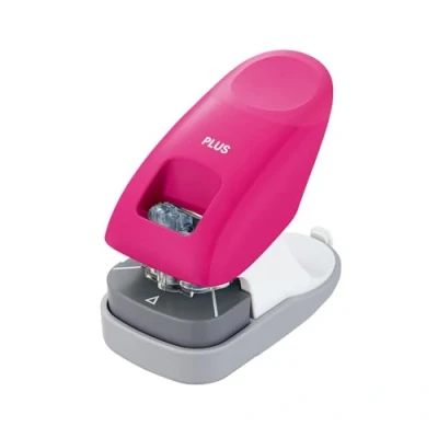Image de PLUS Japan Agrafeuse sans agrafes de bureau 10 feuilles Rose