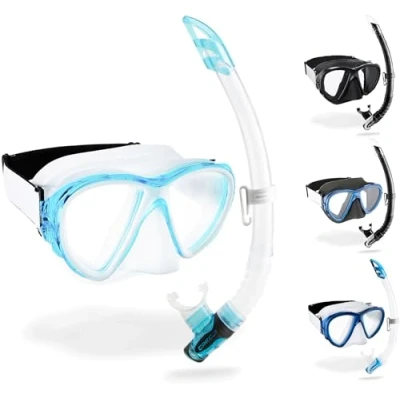 Image de Cressi Fiji &amp; Gamma Combo Set Plongée et Snorkeling, Transparent/Aquamarine, Taille Unique, Unisexe Adulte