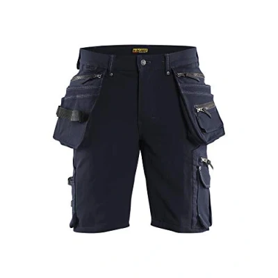 Image de Blaklader 19881644 Shorts d&#039;artisan en stretch 4 voies sans poches à clous X1900, Marine noire/Noir, taille C46