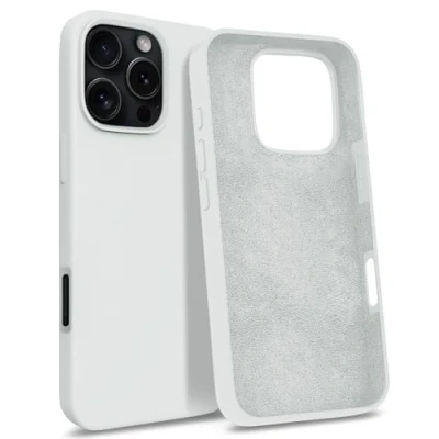 Image de MyGadget Coque Compatible avec iPhone 16 Pro Max Case Protection Rigide Anti Choc Doublure Microfibre Blanc