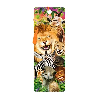Image de 3D LiveLife Marque page Sourires de Safari Deluxebase. avec illustrations lenticulaires sous licence l&#039;artiste renommé Michael Searle