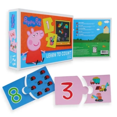 Image de Barbo Toys Peppa Pig Apprendre à Compter pour Les Jeu Enfant 3 Ans de Puzzle Enfants avec 10 Mini Puzzles Jeux Educatif Licence Officielle