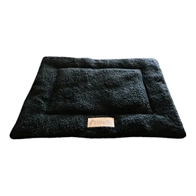 Image de Ellie Bo Tapis en Polaire Sherpa Convient pour Cages et Caisses de 61 cm, Noir