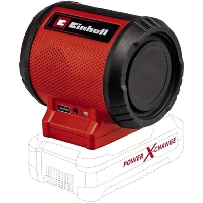 Image de Einhell Enceinte de chantier sans fil TC SR 18 Li BT Solo Power X Change (18V, 85 dB max., Bluetooth, prises AUX/USB, panneau commande intuitif) Livré Batterie ni Chargeur
