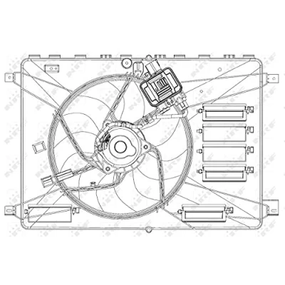Image de NRF 47627 ventilateur Moteur 12 avec cadre du de radiateur (encadrement) appareil commande