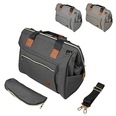 Image de Monsieur bébé Sac à Langer Multifonction pour 12 Poches avec Trousse Isotherme 47 x 30 18.5 cm 3 Coloris
