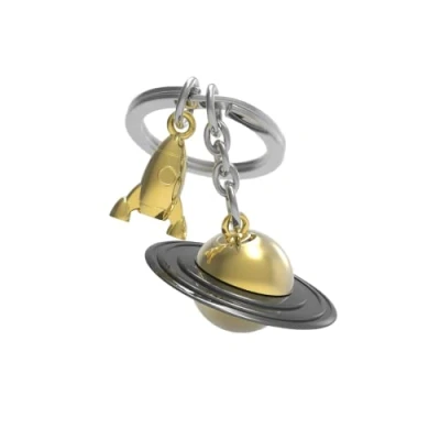 Image de METALMORPHOSE Porte clés Planète &amp; sa fusée MTM203 01
