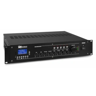 Image de Power Dynamics PRM240 Amplificateur 4 Zones, 240W, Idéal pour Entrepôts ou Halls d&#039;usine, Magasins Restaurant, Technologie sans Fil Bluetooth, Télécommande