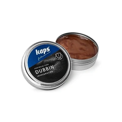 Image de Kaps Dubbin, Cire de Qualité pour Chaussures en Cuir, Graisse Soin Nourrissant et Imperméabilisant, (Marron, 50ml)