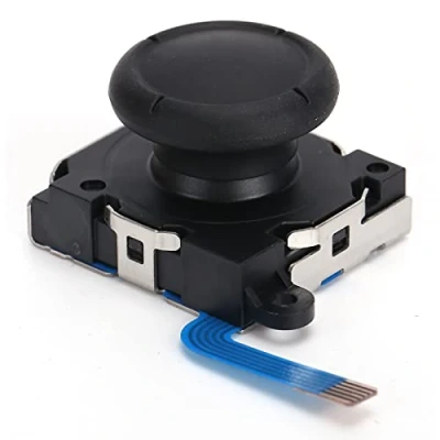 Image de Manette Analogique 3D, Manettes de Capteur Pouce Remplacement pour Switch et Console Lite(Noir)