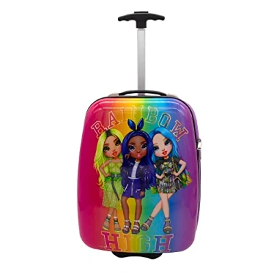 Image de Undercover Valise à roulettes en Polycarbonate Design Rainbow High 40,6 cm avec Sangles de Serrage et Compartiment zippé Barre télescopique Légère Robuste pour Enfants, Multicolore,