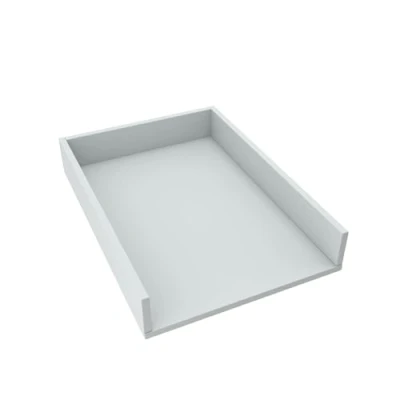 Image de regalik Plan à Langer Universal, Extension pour Commode de Largeur Variable, Amovible, avec Façades Droites, Cendre, Matériau ABS 1 mm, 72 cm x 54