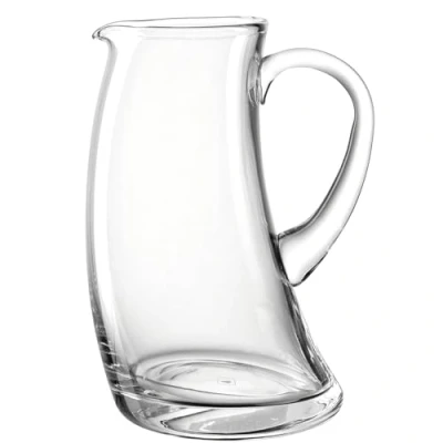 Image de Leonardo 070715 Swing Krug Carafe à eau en verre de qualité supérieure Capacité : 1,2 l Passe au lave vaisselle Robuste transparent