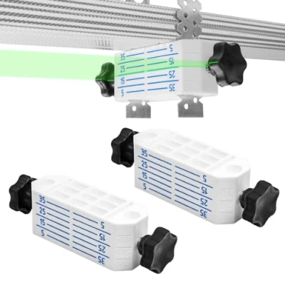 Image de Lot de 2 supports nivellement plafond profilés CD60 ES pour plaques plâtre Système plafonds suspendus Outil montage rapide