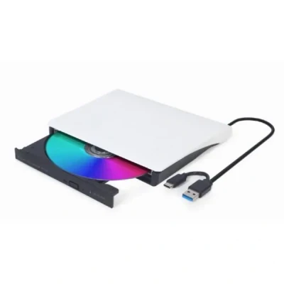 Image de Gembird DVD USB 03 BW lecteur de disques optiques DVD±RW Noir, Blanc Neuf