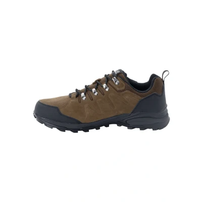 Image de Jack Wolfskin Refugio Texapore LOW M Chaussures de course, Homme, Taille: 44.5, Brown / phantom Cuir