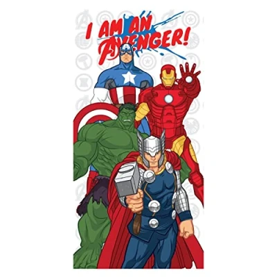 Image de Jerry Fabrics Avengers Serviette de bain plage Multicolore 70 x 140 cm
