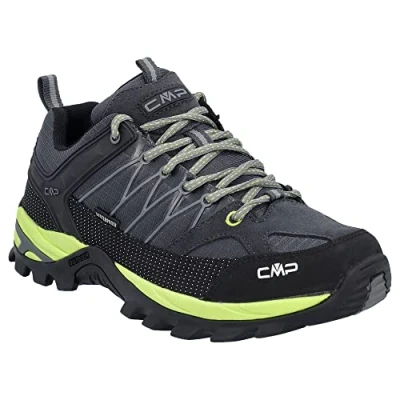 Image de CMP Rigel Low Trekking Shoes WP Homme Chaussures de randonnée, Gris Vert Lime Antracite Limegreen, 46 EU