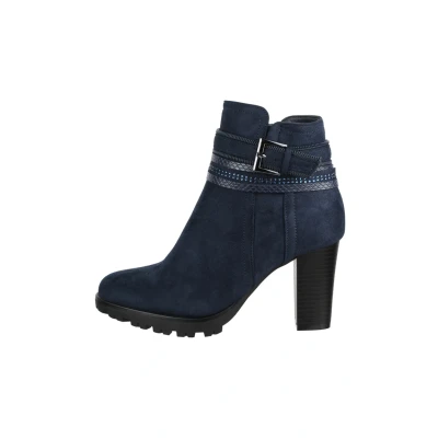 Image de Elara Herbst Bottines à plateau, Femme, Taille: 41, Dunkelblau Matière synthétique