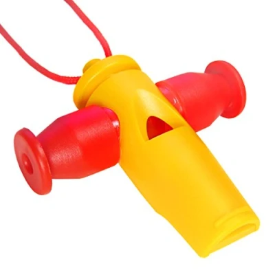Image de keepdrum Sifflet de samba Apito 3 tons Jaune/rouge