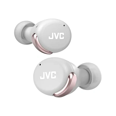 Image de JVC Ecouteurs Bluetooth sans Fill Compacts, Réduction Active du Bruit, Petits, Léger, Design élégant, Etanche (IPX4), Autonomie 21H, HA Z330T P (Rose)