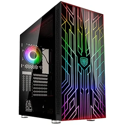 Image de Boîtier Moyen Tour E ATX Unity Nexus RGB avec Panneau Vitré, Noir