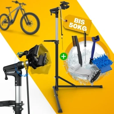 Image de Tarpofix® Pied Atelier Velo Charge 50 kg Support Reparation Hauteur Réglable pince Rotative 360 VTT Electrique Pieds d&#039;atelier Vélo Pour tous les Types de Vélos