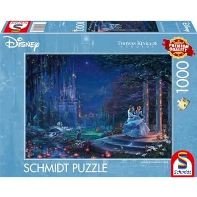 Image de Schmidt Spiele 58043 Puzzle 1000 pièces Thomas Kinkade Disney Cendrillon Dansant dans l&#039;étoile, Dessin animé, Multicolore