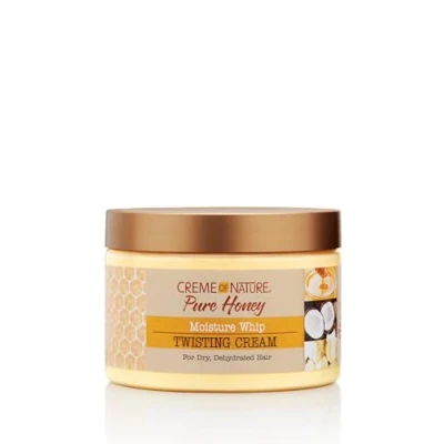 Image de Creme of Nature Pure Honey Twisting Cream Crème Cheveux Bouclés, Frisés et Crépus Noix de Coco, Beurre Karité Miel Coiffante Tenue Longue Durée Hair Curler Sans Sulfates 326g