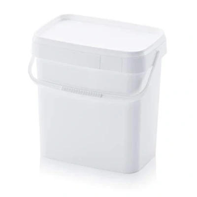 Image de Eimer 10,3l rechteckig * 10l lebensmittelecht stapelbar Kunststoffeimer 10 Liter weiß 10Liter