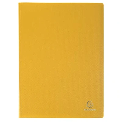 Image de Exacompta Réf. 8569E 1 Protège documents OPAK 60 pochettes grainées antireflet 120 vues pour format A4 dimensions 24 x 32 cm couverture en polypro souple couleur jaune