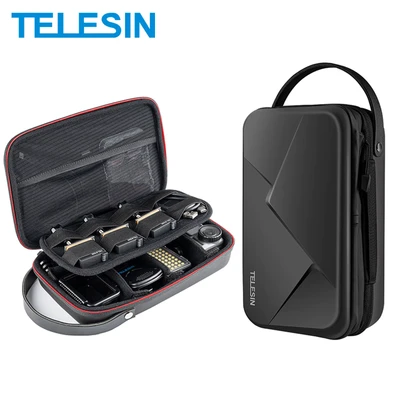 Image de TELESIN sac de transport étanche réglable en PU pour GoPro Hero 13 12 11 10 9 8 7 6 Insta360 Osmo,
