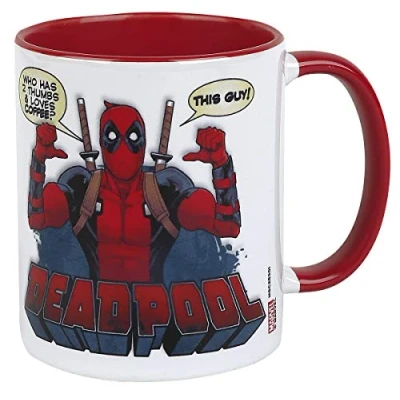 Image de Deadpool (2 Thumbs) Red Coloured Inner Mug