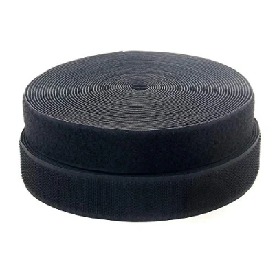 Image de TUKA Scratch Ruban à Coudre 12 mètres x 50mm, Non adhésif Bande Hook &amp; Loop, Crochet et Boucle pour Couture, Tissu Fermeture, 12m Boucle, Noir, TKB5034 Black