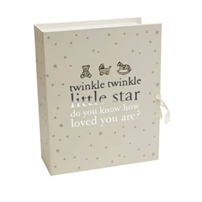 Image de Boîte souvenir pour bébé avec plusieurs compartiments Motif étoiles