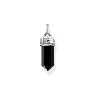 Image de Thomas Sabo Femme Pendentif hexagone Onyx Argent Noirci Sterling 925, PE955 641 11