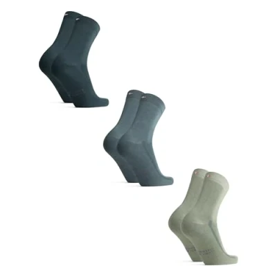 Image de DANISH ENDURANCE Chaussettes en Fibre de Bambou, Ultra Douces &amp; Respirantes, Homme Femme, 3 Paires, Multicolore (1x Vert foncé, 1x clair, Vert), 48 51