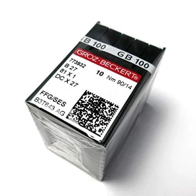 Image de Groz Beckert B 27 Dcx27 Dcx1 Lot de 100 aiguilles surjeteuse pour machine à coudre (12/80)