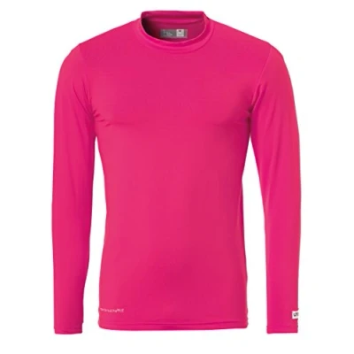 Image de UHLSPORT DISTINCTION COLORS BASELAYER Sous Maillot Manche Longues Matière Légère Coupe Moulante Ajustée rose