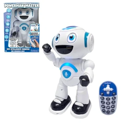 Image de Lexibook Chien Powerman Master Version Allemande Robot interactif Qui lit dans Les pensées, Jouet pour Enfants Danse, Joue de la Musique, Quiz Animaux, STEM, avec télécommande, Programmable, ROB25DE