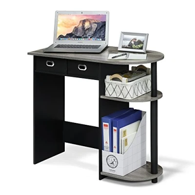 Image de Furinno Go Green Home Table d&#039;Ordinateur Portable, French Oak Grey Black, One Size