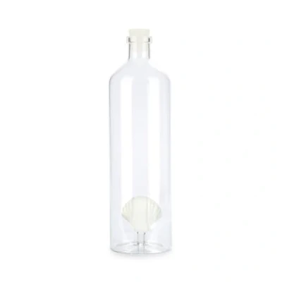 Image de Balvi Bouteille Atlantis Shell Couleur Blanc Fabriqué à la Main en Borosilicate Verre 30cm