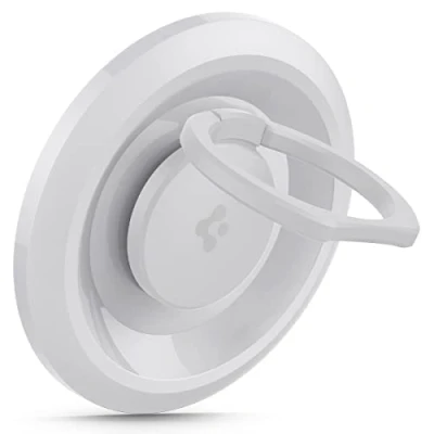 Image de Spigen O Mag Anneau Téléphone Magnétique pour MagSafe, 360 Rotation, Poignées Compatible avec Modèles iPhone 16 Pro Max, Pro, 16, Plus, 15, 14, 13 et 12 Blanc