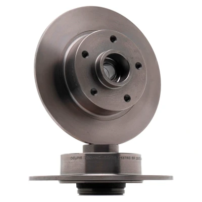 Image de DELPHI BG9137RS Disque de frein 260 8 5 plein huilé non traité avec roulement roue, bague ABS RENAULT: MEGANE 3, SCENIC 3 Coupe