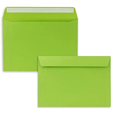 Image de Lot de 100 Enveloppes DIN C5 Jaune miel (jaune) 16,2 x 22,9 cm Fermeture adhésive élégantes pour grandes invitations et cartes un anniversaire ou mariage