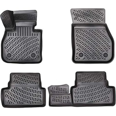 Image de Lot de tapis en caoutchouc, design 3D, pour Hyundai i20 à partir 2020, bord extra haut 5 cm